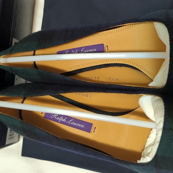 Ralph Lauren Celia Black Watch Tartan Pumps Women's Size 6/36 B Black Mu Tartan. - Picture 3 of 13